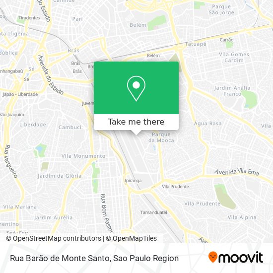 Mapa Rua Barão de Monte Santo