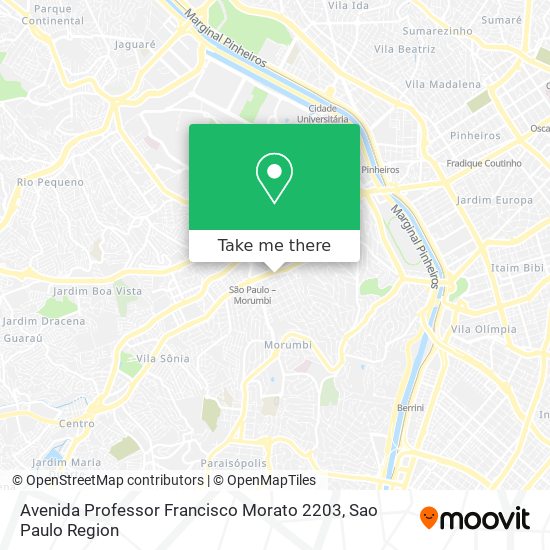 Avenida Professor Francisco Morato 2203 map