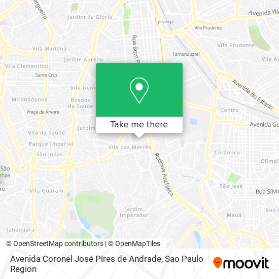 Mapa Avenida Coronel José Píres de Andrade