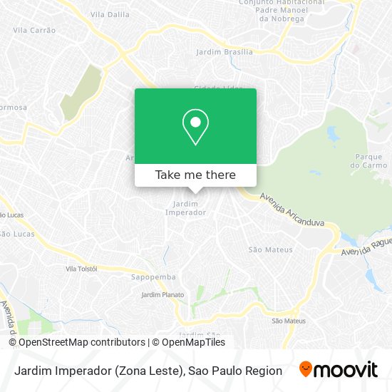 Mapa Jardim Imperador (Zona Leste)