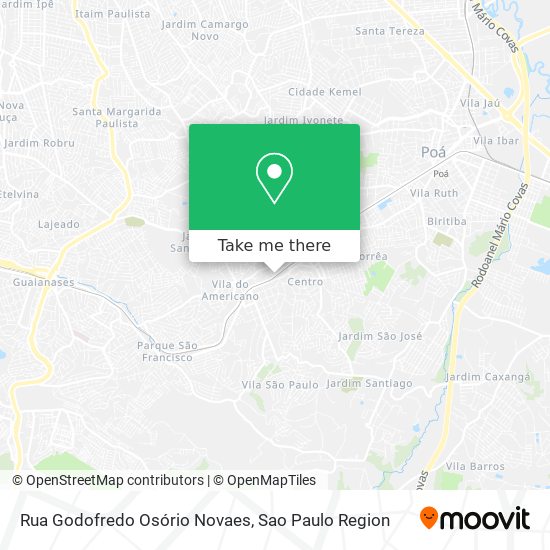 Mapa Rua Godofredo Osório Novaes