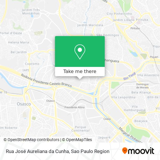 Mapa Rua José Aureliana da Cunha