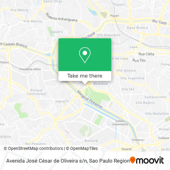 Mapa Avenida José César de Oliveira s / n