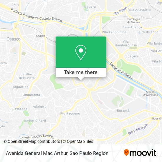 Mapa Avenida General Mac Arthur