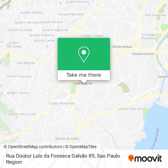 Mapa Rua Doutor Luís da Fonseca Galvão 89