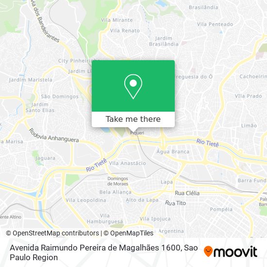 Avenida Raimundo Pereira de Magalhães 1600 map