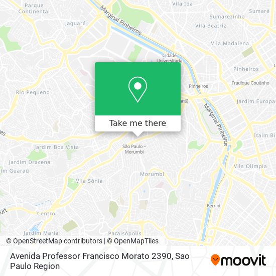 Mapa Avenida Professor Francisco Morato 2390