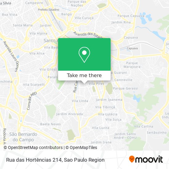 Rua das Hortências 214 map