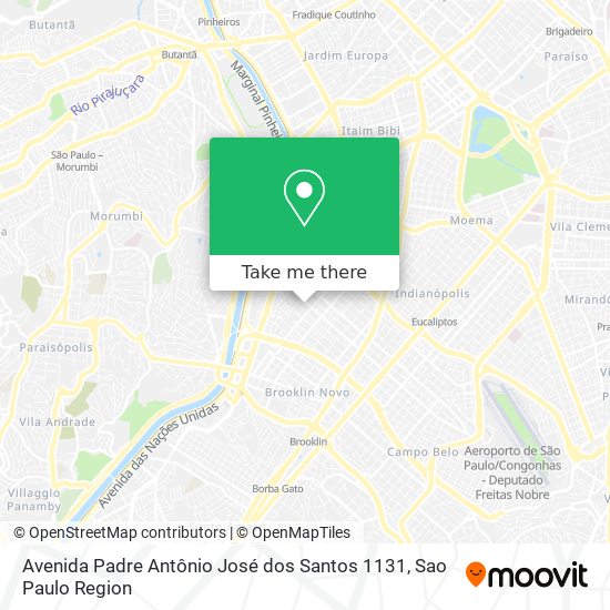 Mapa Avenida Padre Antônio José dos Santos 1131