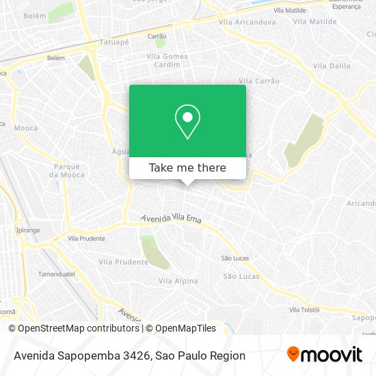 Avenida Sapopemba 3426 map