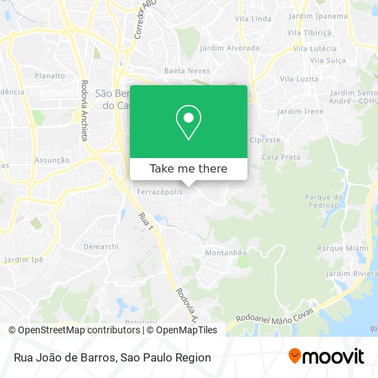 Mapa Rua João de Barros