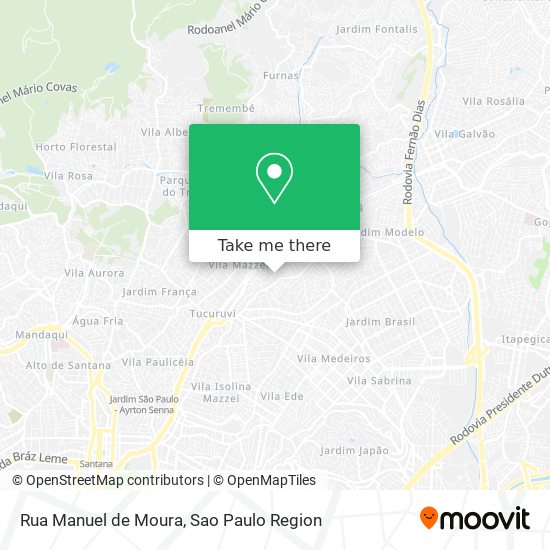 Mapa Rua Manuel de Moura