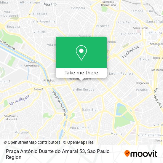 Mapa Praça Antônio Duarte do Amaral 53