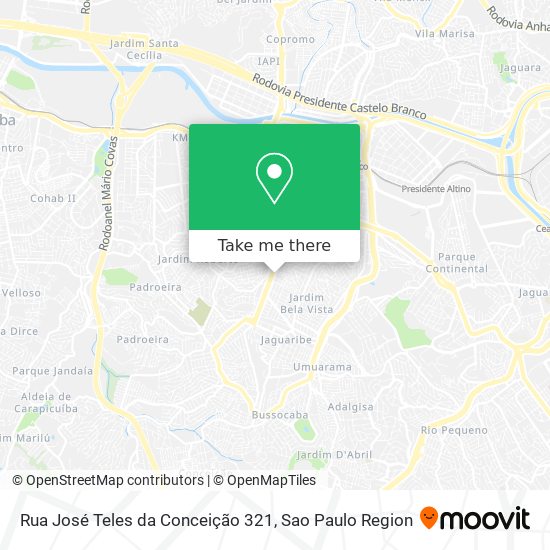 Rua José Teles da Conceição 321 map