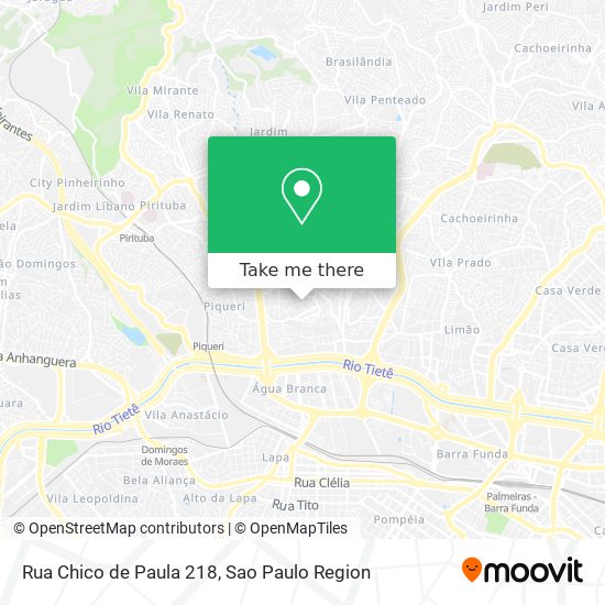 Mapa Rua Chico de Paula 218