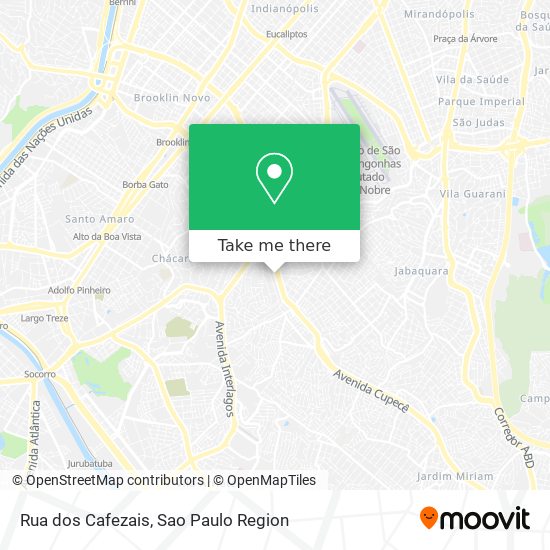 Mapa Rua dos Cafezais