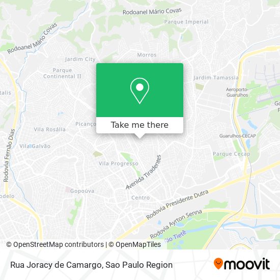 Mapa Rua Joracy de Camargo