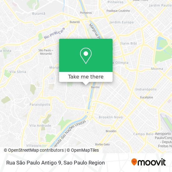 Rua São Paulo Antigo 9 map