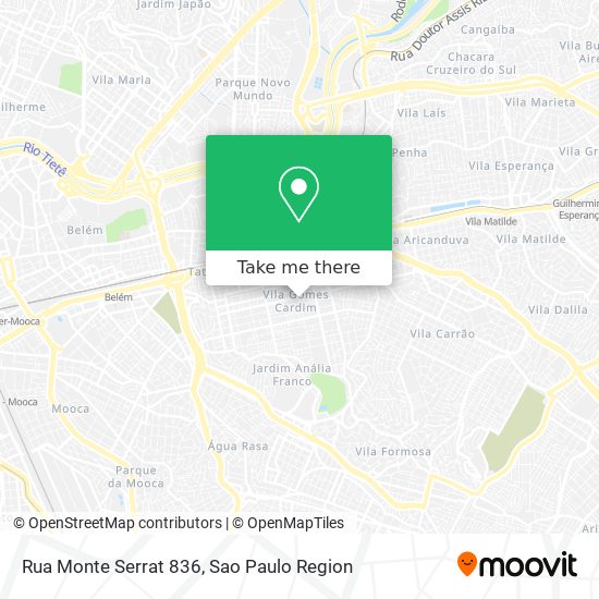 Mapa Rua Monte Serrat 836