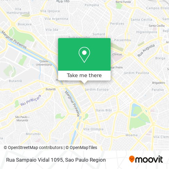 Mapa Rua Sampaio Vidal 1095