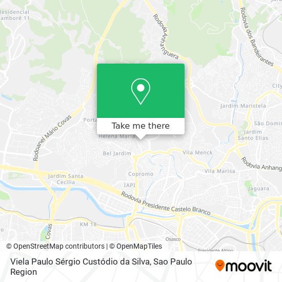 Mapa Viela Paulo Sérgio Custódio da Silva