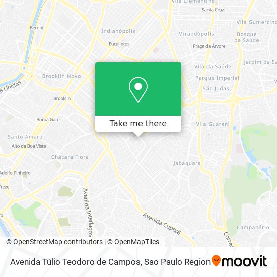 Mapa Avenida Túlio Teodoro de Campos