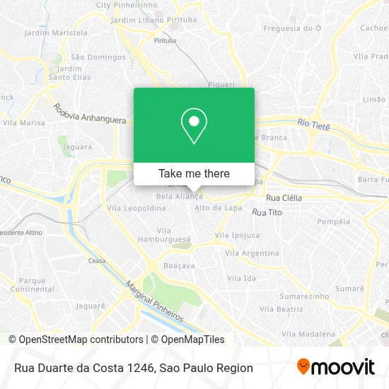 Rua Duarte da Costa 1246 map