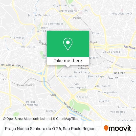 Mapa Praça Nossa Senhora do Ó 26