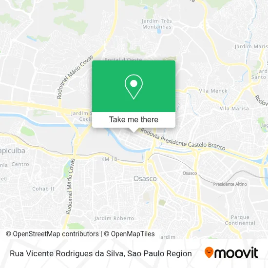 Rua Vicente Rodrigues da Silva map