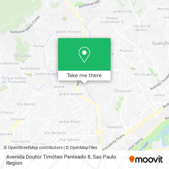 Mapa Avenida Doutor Timóteo Penteado 8