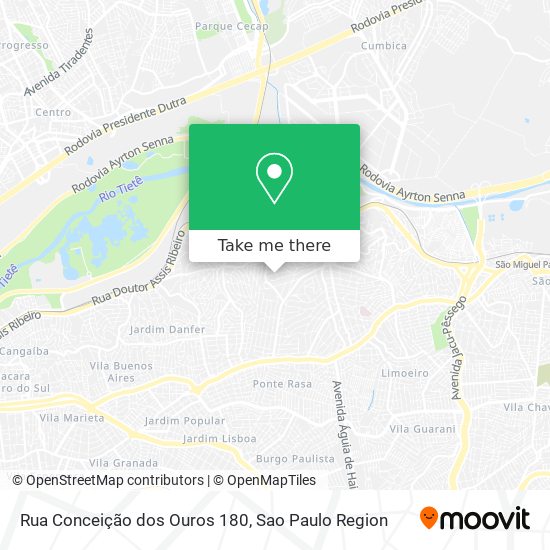 Mapa Rua Conceição dos Ouros 180