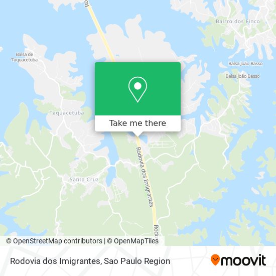 Rodovia dos Imigrantes map