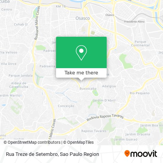 Mapa Rua Treze de Setembro