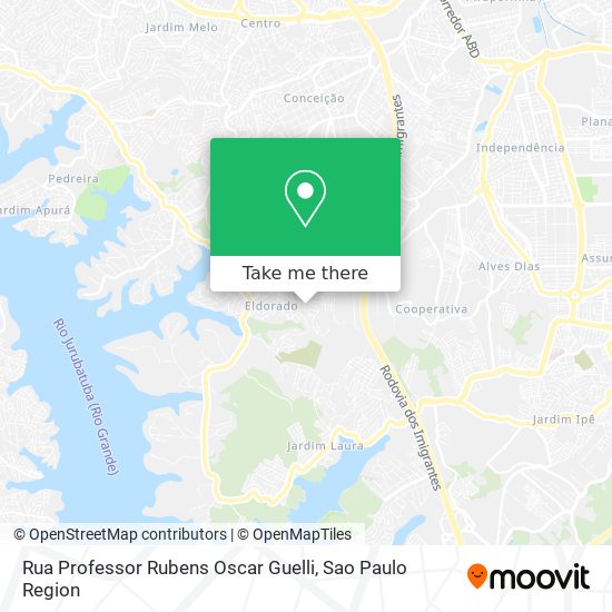 Mapa Rua Professor Rubens Oscar Guelli