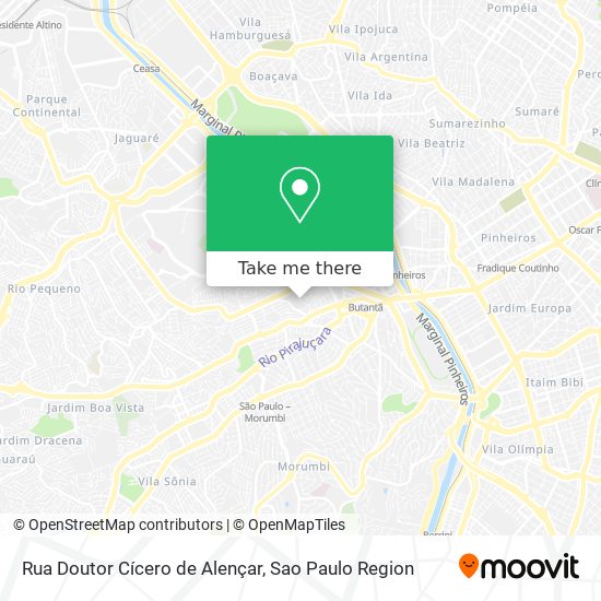 Mapa Rua Doutor Cícero de Alençar