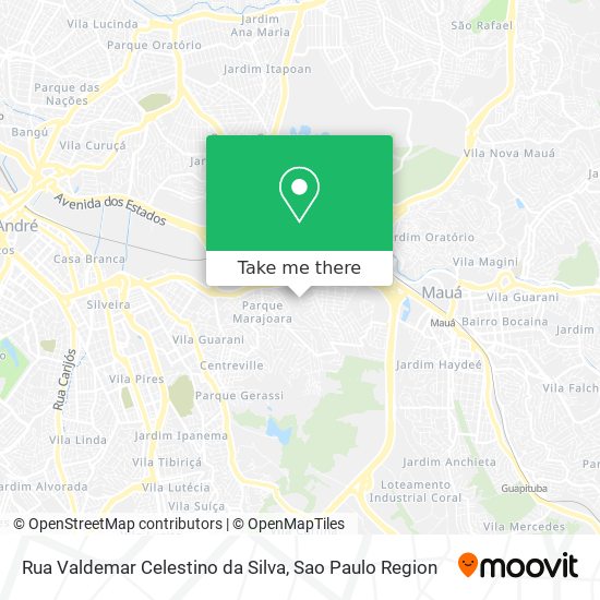 Mapa Rua Valdemar Celestino da Silva