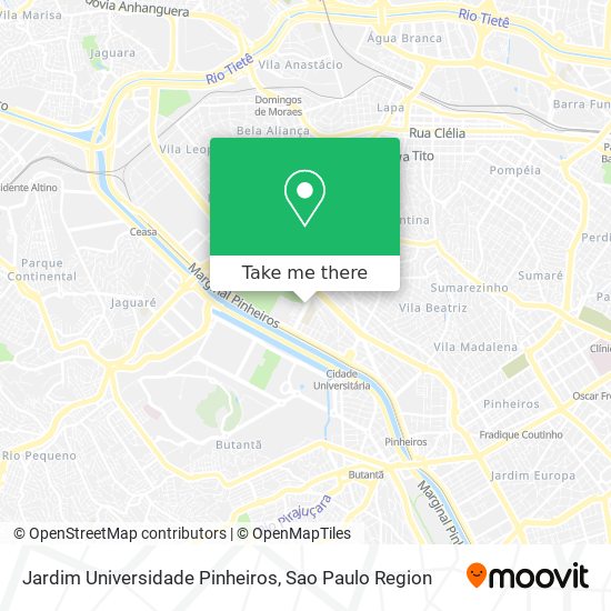 Jardim Universidade Pinheiros map