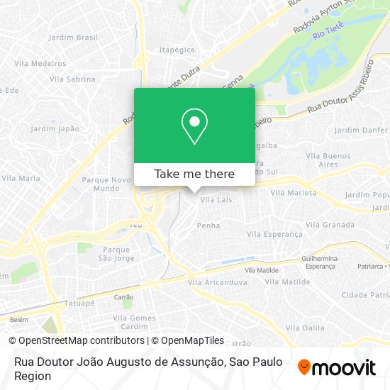 Rua Doutor João Augusto de Assunção map