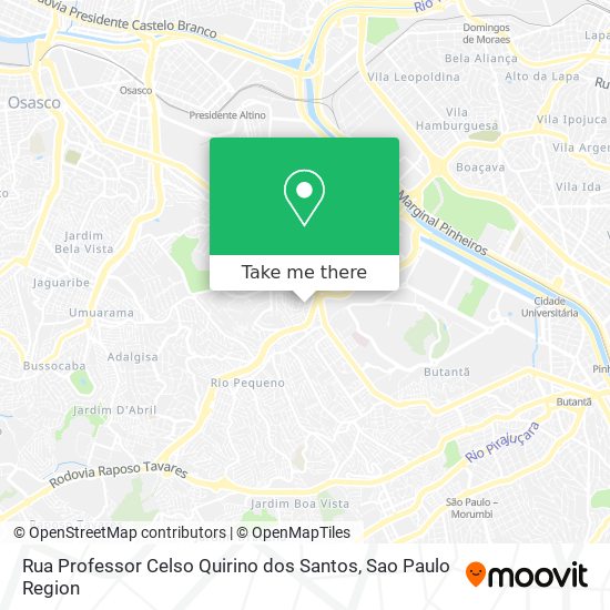 Rua Professor Celso Quirino dos Santos map