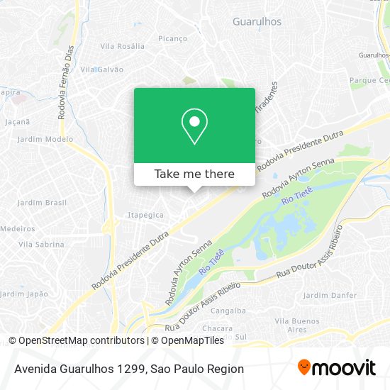 Avenida Guarulhos 1299 map