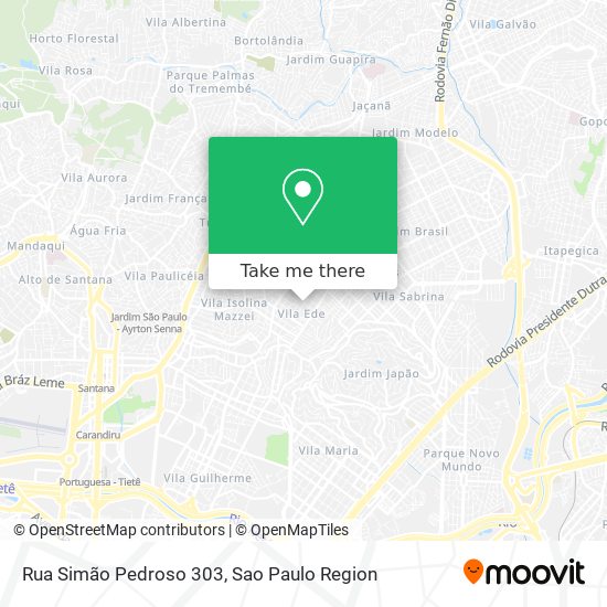 Mapa Rua Simão Pedroso 303
