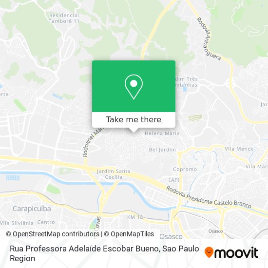 Rua Professora Adelaíde Escobar Bueno map