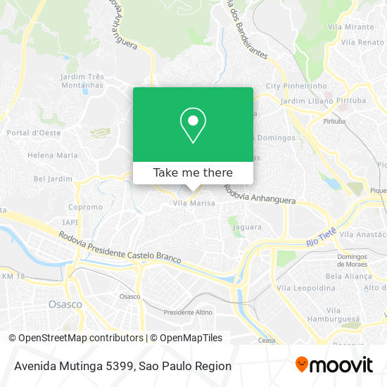 Mapa Avenida Mutinga 5399