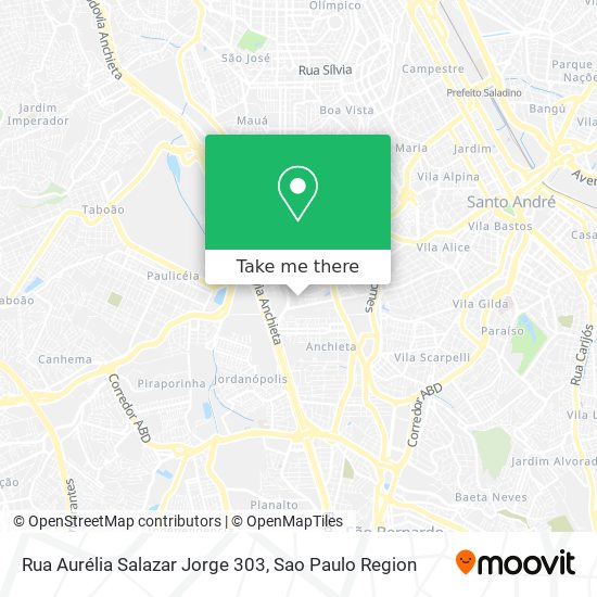Mapa Rua Aurélia Salazar Jorge 303