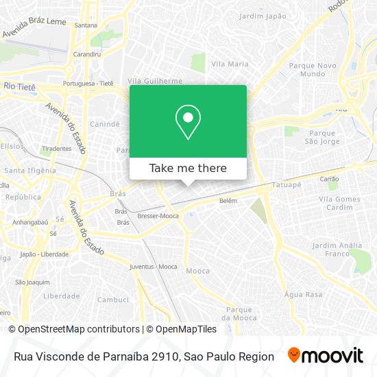 Mapa Rua Visconde de Parnaíba 2910