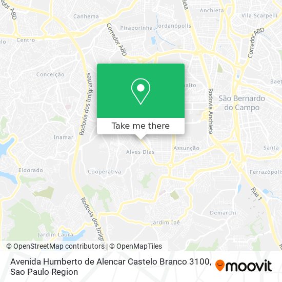Mapa Avenida Humberto de Alencar Castelo Branco 3100