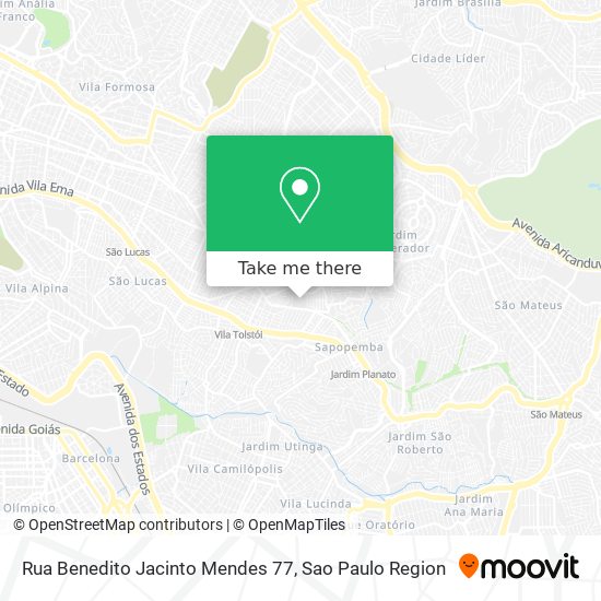 Rua Benedito Jacinto Mendes 77 map