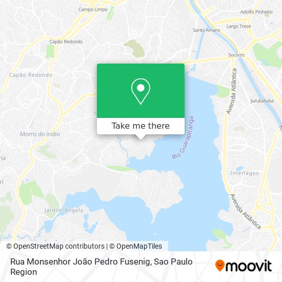 Mapa Rua Monsenhor João Pedro Fusenig