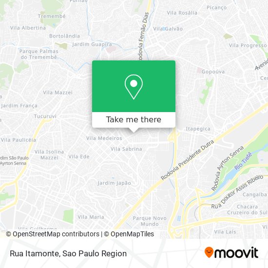 Rua Itamonte map