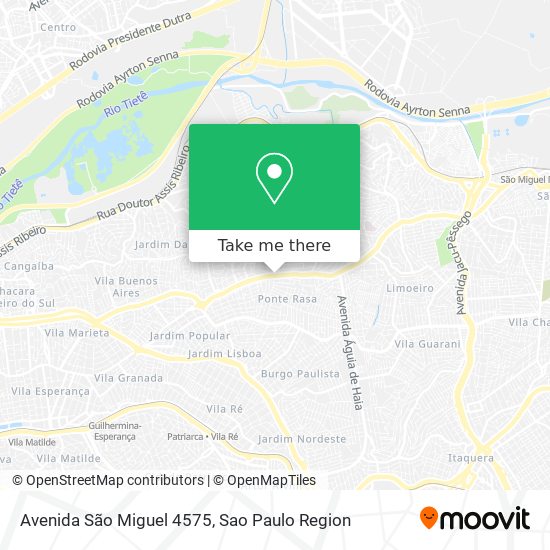 Mapa Avenida São Miguel 4575